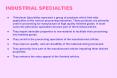INDUSTRIAL SPECIALTIES PowerPoint PPT Presentation