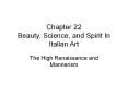 Chapter 22 Beauty, Science, and Spirit In Italian Art PowerPoint PPT Presentation