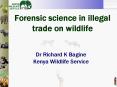 Forensic science in illegal trade on wildlife PowerPoint PPT Presentation