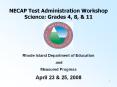 NECAP Test Administration Workshop Science: Grades 4, 8,  PowerPoint PPT Presentation