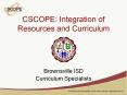 CSCOPE: Integration of Resources and Curriculum PowerPoint PPT Presentation