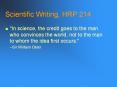 Scientific Writing, HRP 214 PowerPoint PPT Presentation