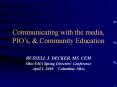 Communicating with the media, PIO PowerPoint PPT Presentation