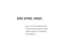 MRI SPINE /KNEE PowerPoint PPT Presentation