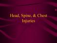 Head, Spine, & Chest Injuries PowerPoint PPT Presentation