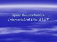Spine Biomechanics, Intervertebral Disc &LBP PowerPoint PPT Presentation