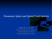 Traumatic Spine and Spinal Cord Injuries