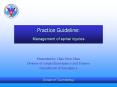 Practice Guideline: Management of spinal injuries PowerPoint PPT Presentation
