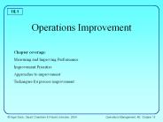 Operations Improvement