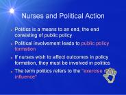 Nurses and Political Action