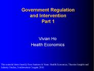 Government Regulation and Intervention Part 1