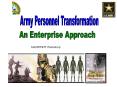 Army Personnel Transformation PowerPoint PPT Presentation