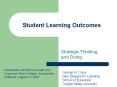 Student Learning Outcomes PowerPoint PPT Presentation