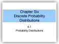 Chapter Six Discrete Probability Distributions PowerPoint PPT Presentation