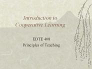 Introduction to Cooperative Learning