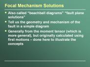 Focal Mechanism Solutions