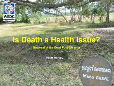 Is Death a Health Issue?