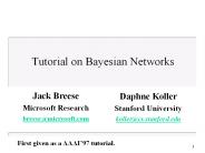 Tutorial on Bayesian Networks