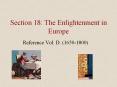 Section 18: The Enlightenment in Europe PowerPoint PPT Presentation