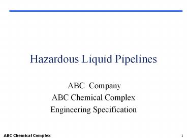 Hazardous Liquid Pipelines
