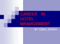 CAREER  IN  HOTEL MANAGEMENT PowerPoint PPT Presentation