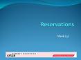 Reservations PowerPoint PPT Presentation