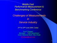 Middle East Performance Measurement &