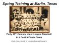 Spring Training at Marlin, Texas PowerPoint PPT Presentation