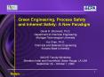 Green Engineering, Process Safety and Inherent Safety: A New Paradigm PowerPoint PPT Presentation
