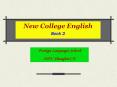New College English Book 2 Foreign Languages School DHU PowerPoint PPT Presentation