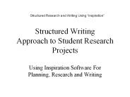 Structured Writing Approach to Student Research Projects