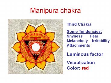 Manipura chakra