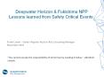 Deepwater Horizon & Fukishima NPP Lessons learned from Safety Critical Events PowerPoint PPT Presentation