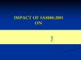 IMPACT OF SA8000:2001 ON PowerPoint PPT Presentation