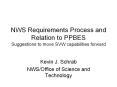 NWS Requirements Process and Relation to PPBES Suggestions to move SVW capabilities forward PowerPoint PPT Presentation