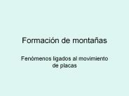 Formaciуn de montaсas