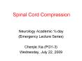 Spinal Cord Compression PowerPoint PPT Presentation