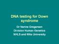 DNA testing for Down syndrome PowerPoint PPT Presentation