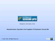 Hydraulic Goods Lift Manufacturers