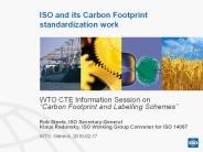 ISO and its Carbon Footprint standardization work