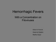 Hemorrhagic Fevers