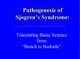 Pathogenesis of Sjogren PowerPoint PPT Presentation