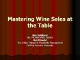 Mastering Wine Sales at the Table PowerPoint PPT Presentation