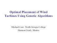 Optimal Placement of Wind Turbines Using Genetic Algorithms