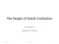 The Height of Greek Civilization PowerPoint PPT Presentation