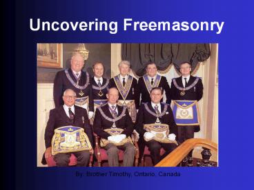 Uncovering Freemasonry