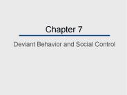 Deviant Behavior and Social Control