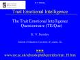 Trait Emotional Intelligence PowerPoint PPT Presentation