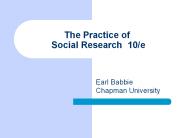 The Practice of Social Research 10/e
