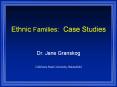 Ethnic Families: Case Studies PowerPoint PPT Presentation